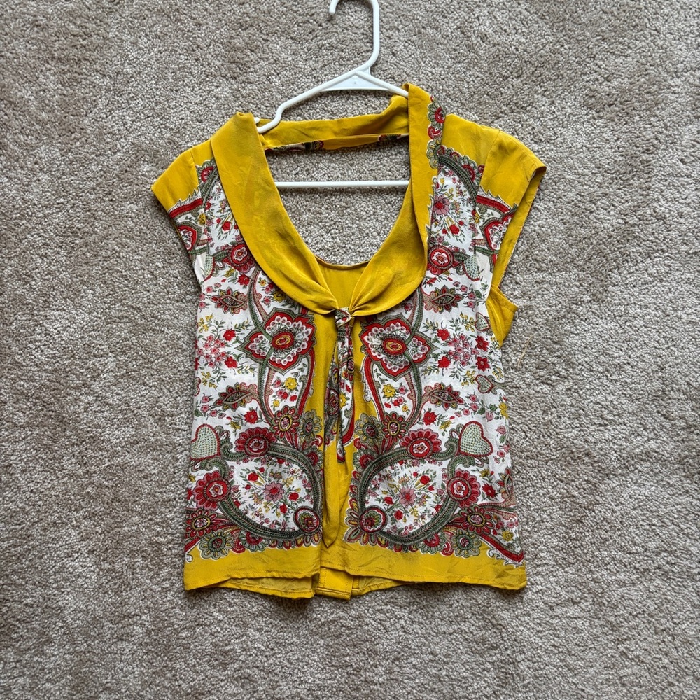 Maeve Anthropology Spring Romance Blouse - XS / 0 - Earthy Yellow